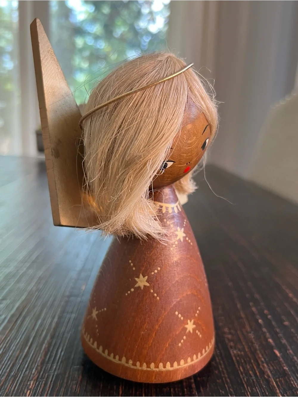 Mapsa Vintage Wooden W. Germany Swiss Movement Angel Music Box Silent Night